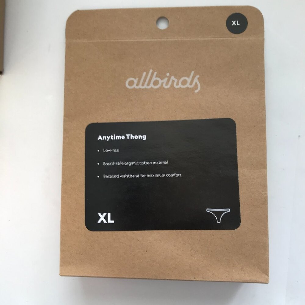 allbirds Anytime Thong XL in Natural Black